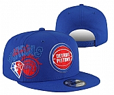 Pistons Team Logo Blue 75th Anniversary Adjustable Hat YD,baseball caps,new era cap wholesale,wholesale hats